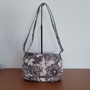 Vera Bradley Floral Gray Shoulder Bag